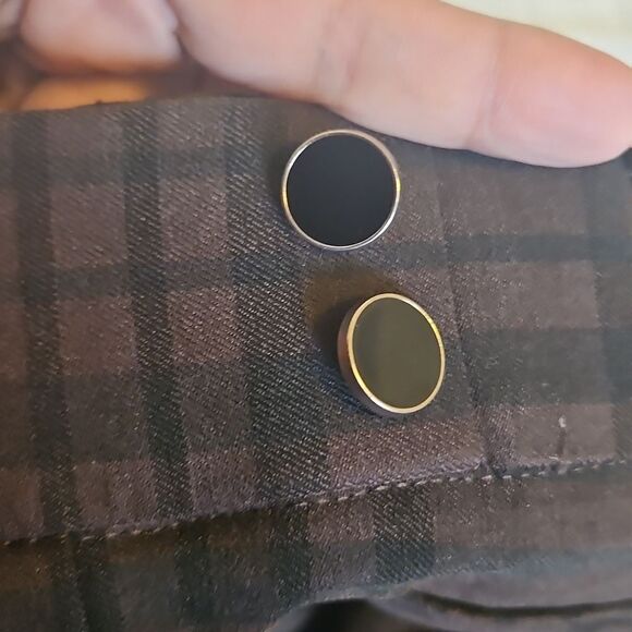 Suzy Sheir Black & Brown Plaid Pants - Picture 9 of 16